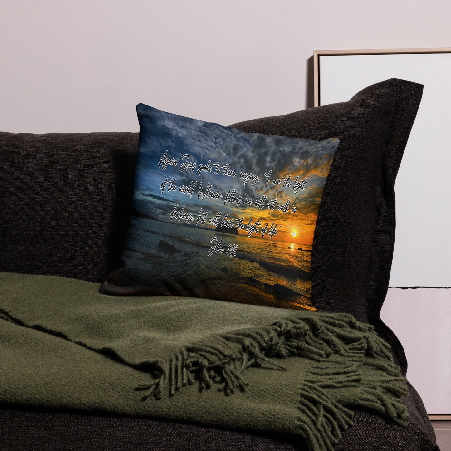John 8:12 Premium Pillow