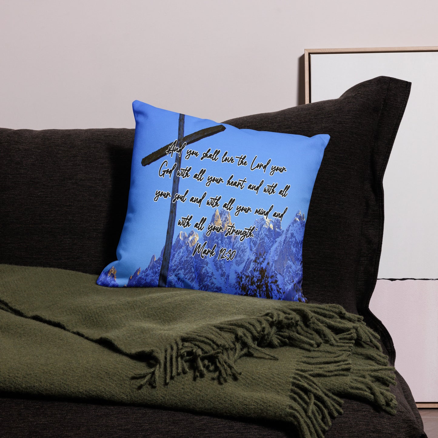 Mark 12:30 Premium Pillow