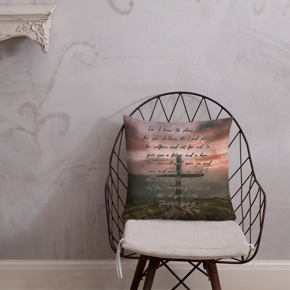 Jeremiah 29:11-13 Premium Pillow
