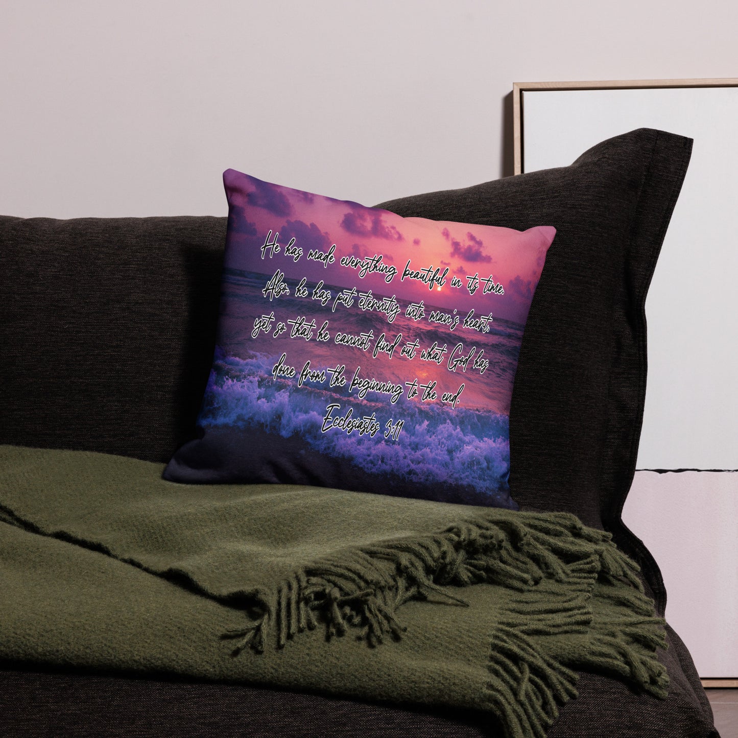 Ecclesiastes 3:11 Premium Pillow