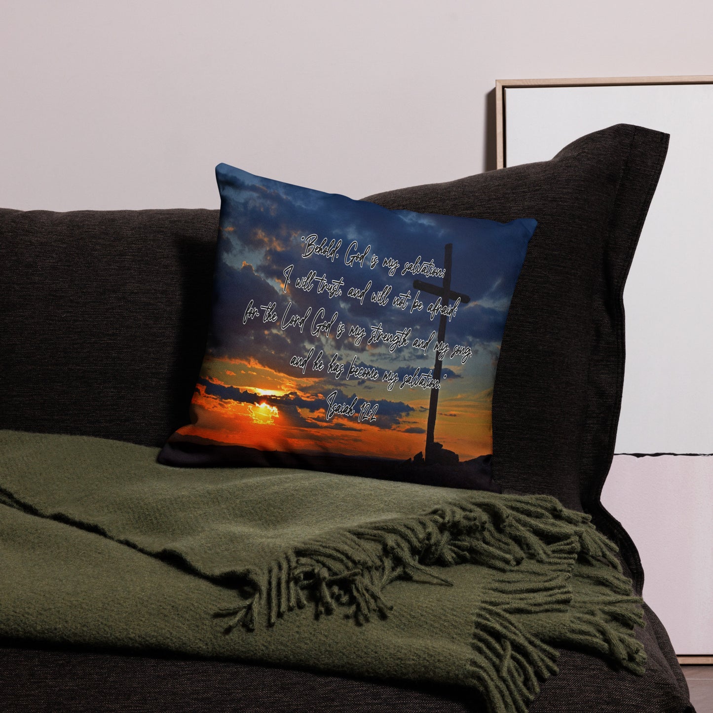 Isaiah 12:2 Premium Pillow