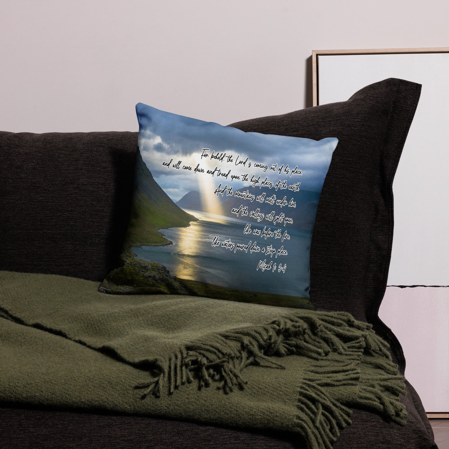 Micah 1:3-4 Premium Pillow