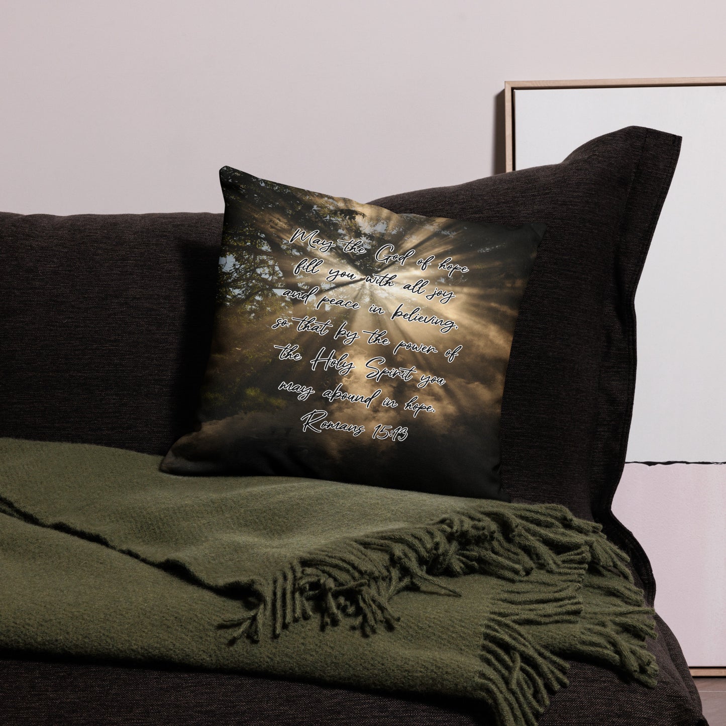 Romans 15:13 Premium Pillow