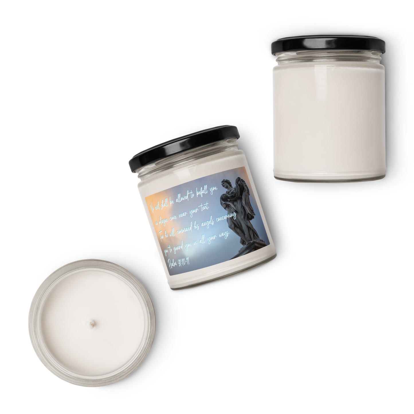 Psalm 91:10-11 - Scented Soy Wax Candle