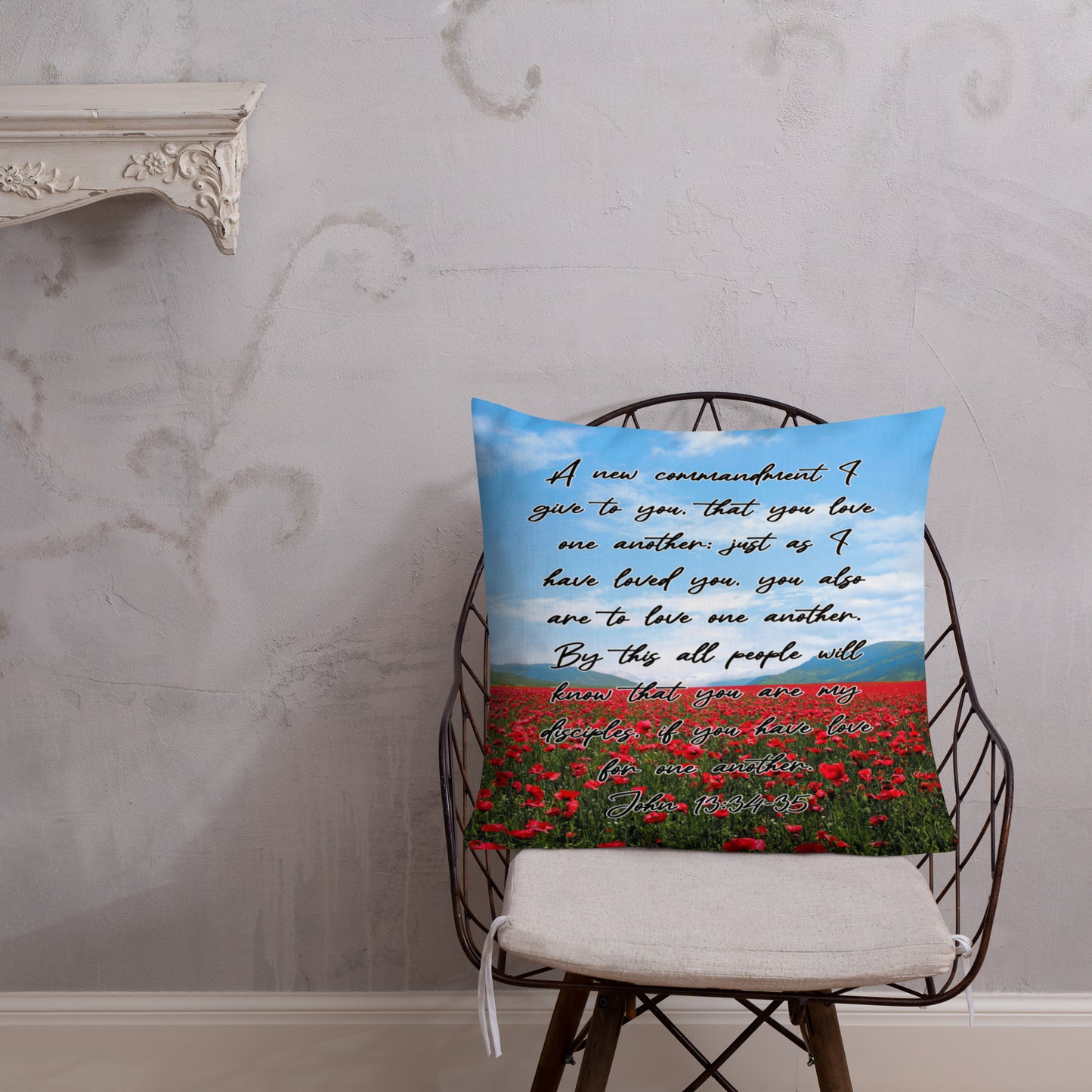 John 13:34-35 Premium Pillow