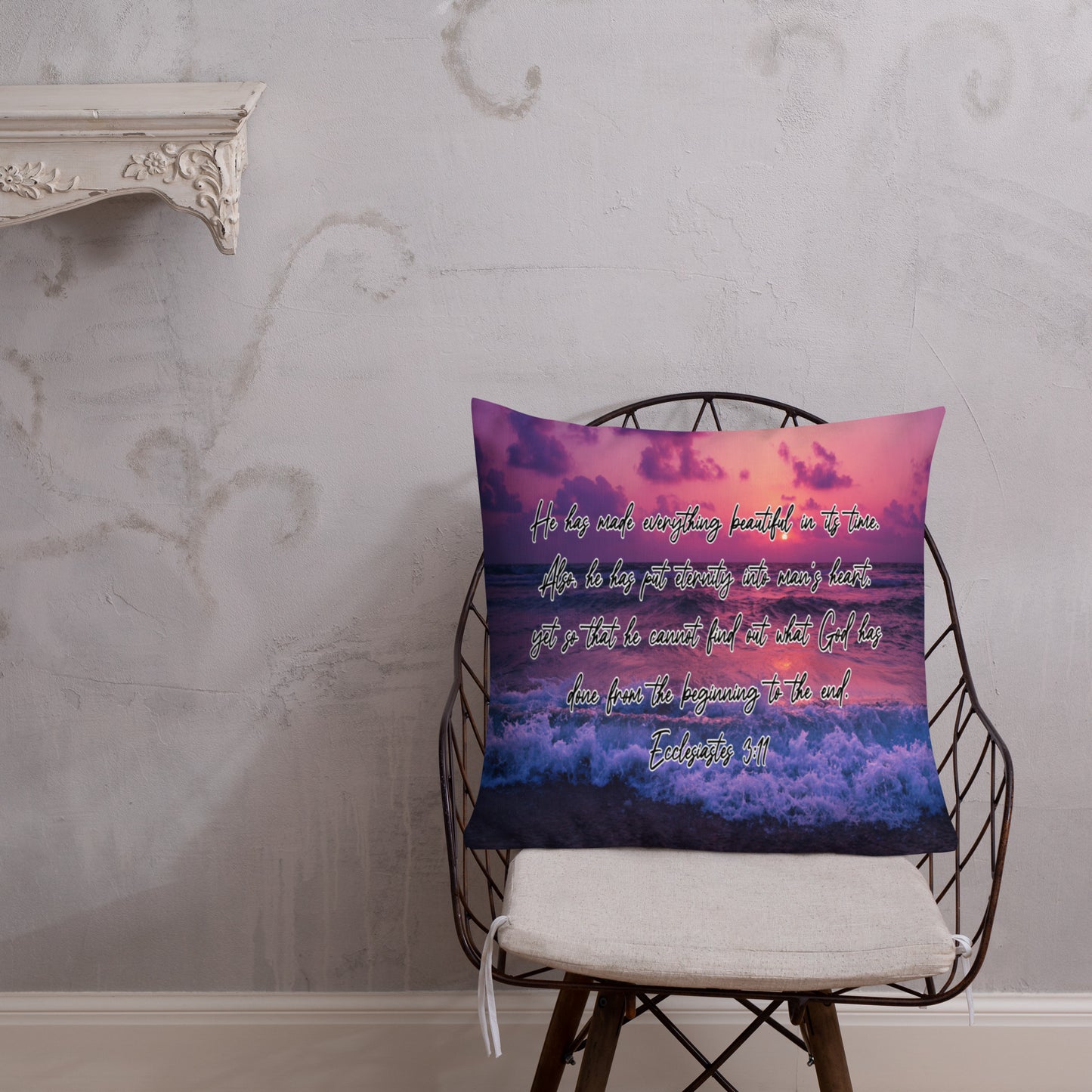 Ecclesiastes 3:11 Premium Pillow