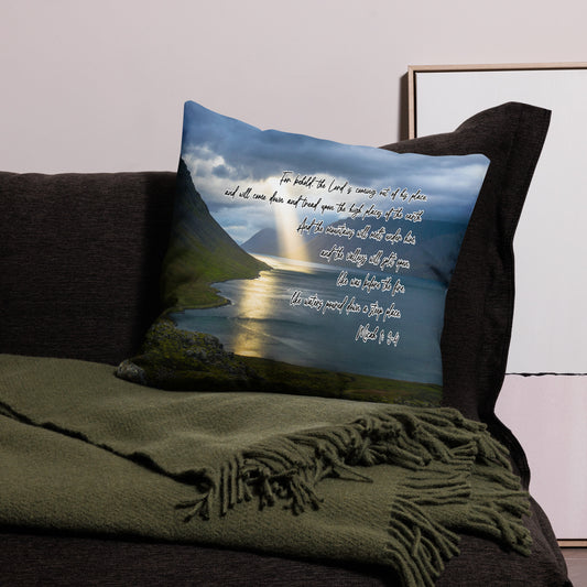 Micah 1:3-4 Premium Pillow