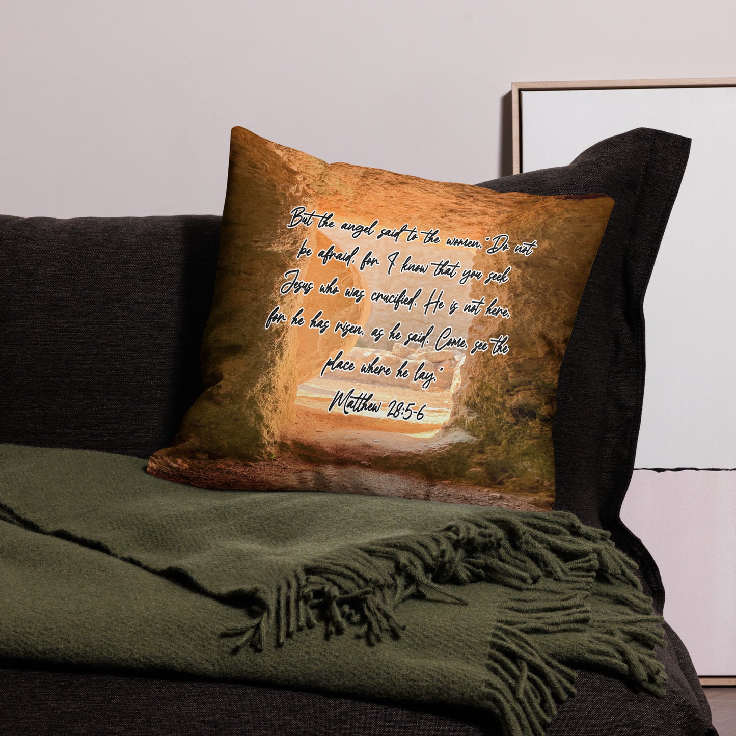 Matthew 28:5-6 Premium Pillow