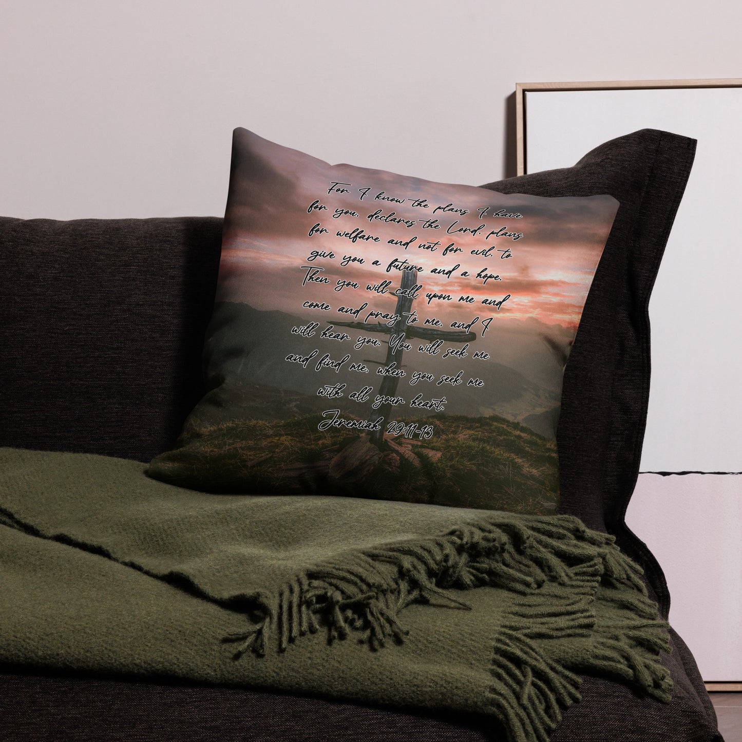 Jeremiah 29:11-13 Premium Pillow