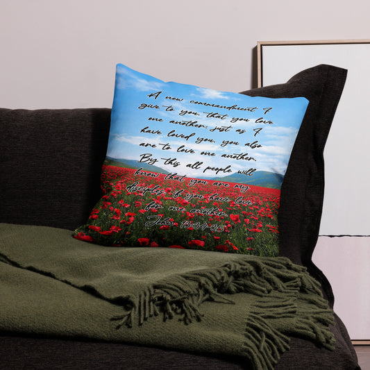 John 13:34-35 Premium Pillow