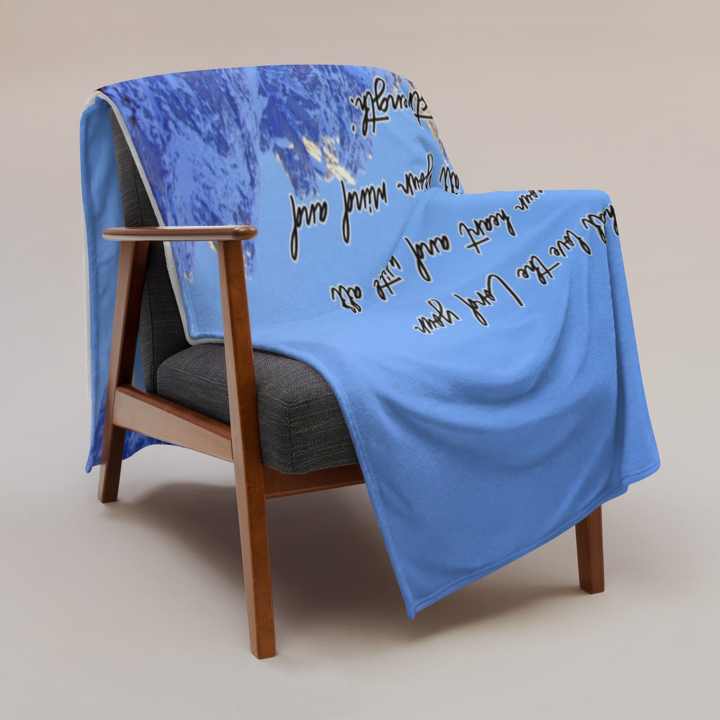 Mark 12:30 Horizontal Throw Blanket