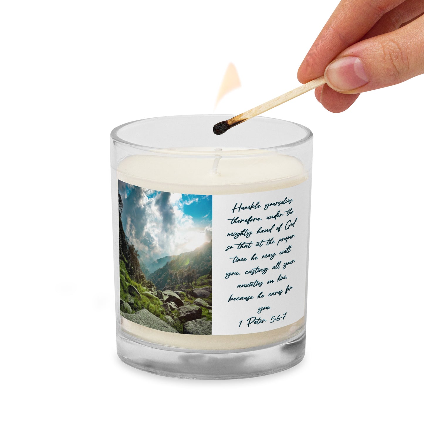 1 Peter 5:6-7 Soy Wax Candle