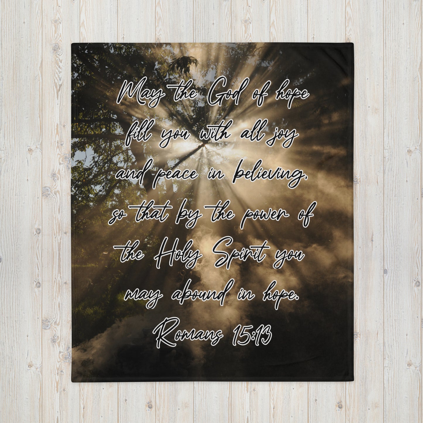 Romans 15:13 Vertical Throw Blanket