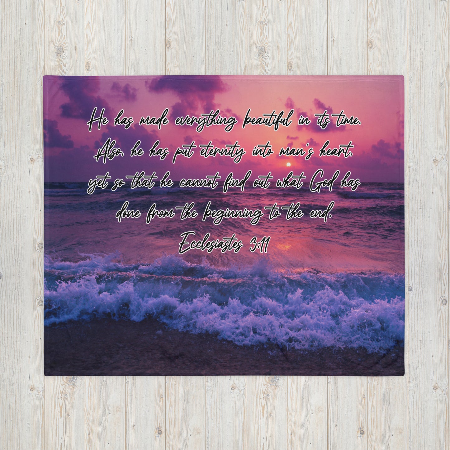 Ecclesiastes 3:11 Horizontal Throw Blanket