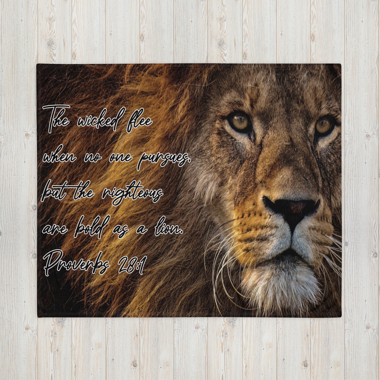 Proverbs 28:1 Horizontal Throw Blanket