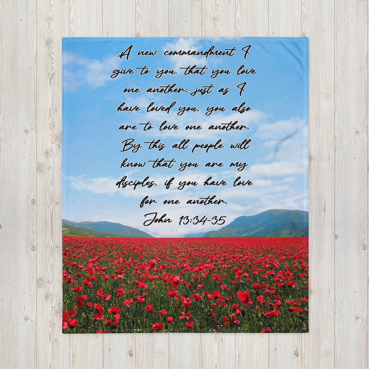 John 13:34-35 Vertical Throw Blanket