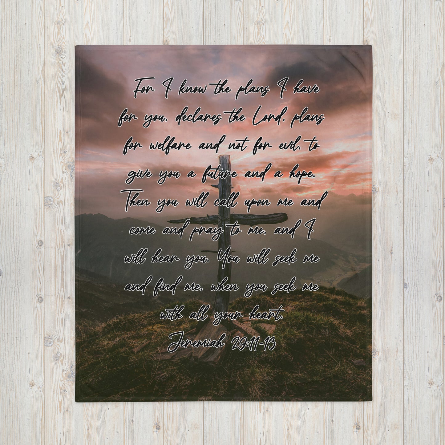 Jeremiah 29:11-13 Vertical Throw Blanket