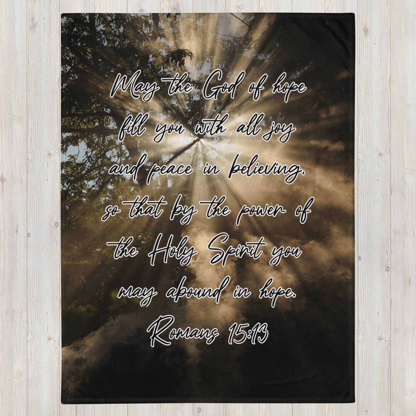 Romans 15:13 Vertical Throw Blanket