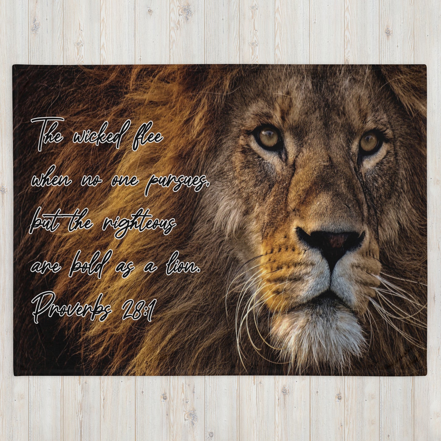 Proverbs 28:1 Horizontal Throw Blanket