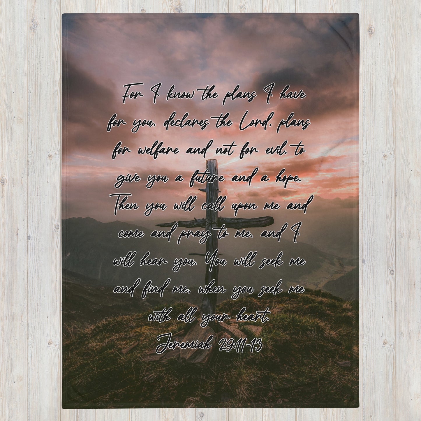 Jeremiah 29:11-13 Vertical Throw Blanket