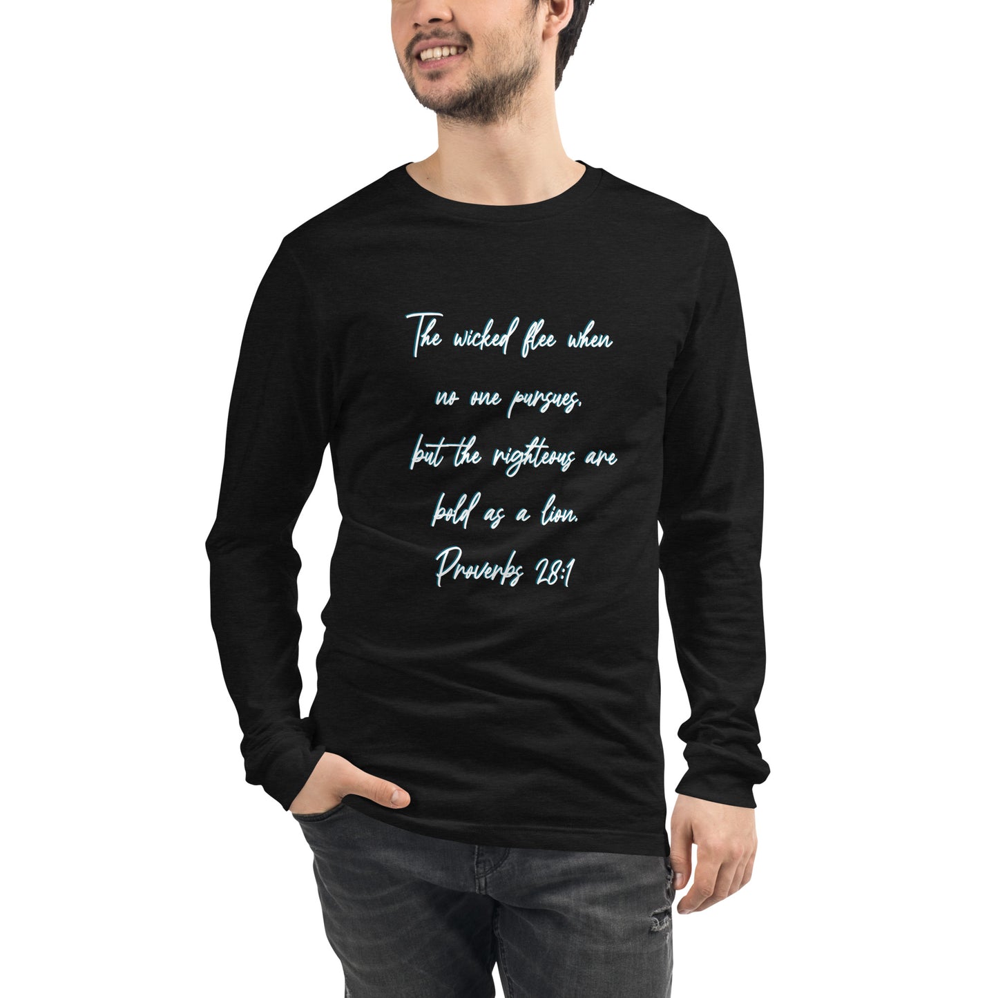 Proverbs 28:1 Long Sleeve Tee