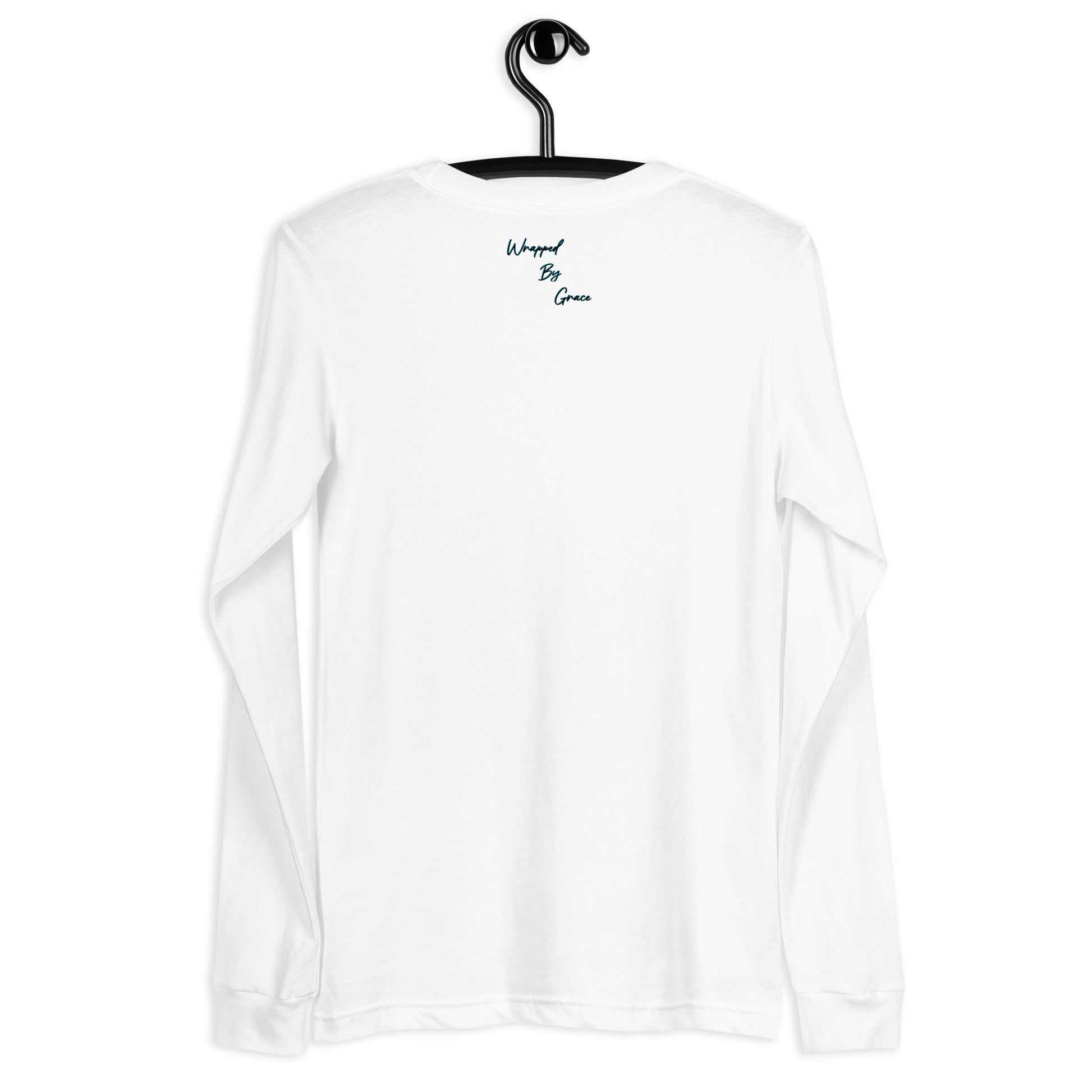 White Long Sleeve T-shirt w/ Printed Bible Verse